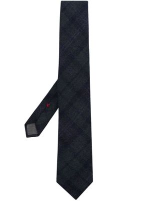 Brunello Cucinelli cravate en maille à effet chiné - Bleu