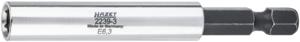 HAZET Adapter 2239-3 · 1/4 inch (6,3 mm) zeskant massief · 1/4 inch (6,3 mm) zeskant hol · Lengte: 75 mm