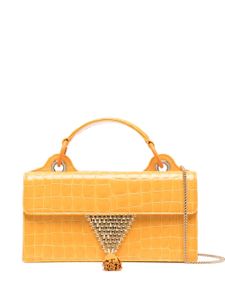 Aquazzura sac porté épaule à effet peau de crocodile - Jaune