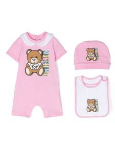 Moschino Kids trousseau de naissance à imprimé Toy Bear - Rose