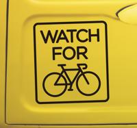 Fiets stickers pas op!