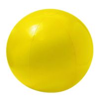 Opblaasbare strandbal extra groot plastic geel 40 cm - Strandballen - thumbnail