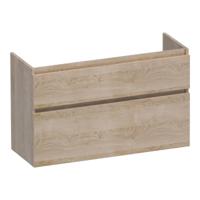 Brauer Delight - Onderkast Ondiep - 100 cm - met 2 Softclose Lades Greeploos en 1 Sifon Uitsparing - Sunlit