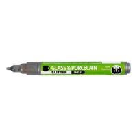 Creativ Company Glas- en porseleinstift glitter semi-dekkend - grijs