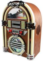 Retro mini jukebox met Bluetooth, FM-radio en CD-speler - thumbnail