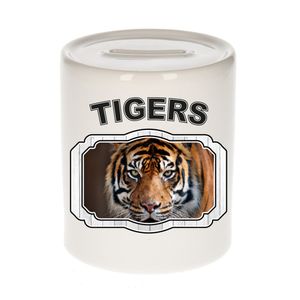 Dieren tijger spaarpot - tigers/ tijgers spaarpotten kinderen 9 cm