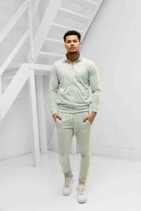 Under Armour Rival Knit Trainingspak Heren Lichtgroen/Geel - Maat XS - Kleur: LichtgrijsGeel | Soccerfanshop