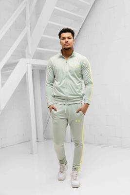 Under Armour Rival Knit Trainingspak Heren Lichtgroen/Geel - Maat XS - Kleur: LichtgrijsGeel | Soccerfanshop
