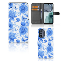 Hoesje voor Motorola Moto G62 5G Flowers Blue - thumbnail