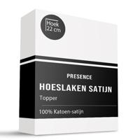 Topper Hoeslaken - Katoen Satijn - 80x200 cm - Keuze Uit Meerdere Kleuren - Presence - Dekbed-Discounter.nl