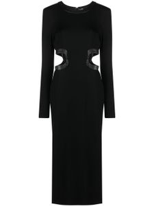 STAUD robe mi-longue Dolce à découpes - Noir