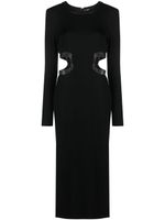 STAUD robe mi-longue Dolce à découpes - Noir