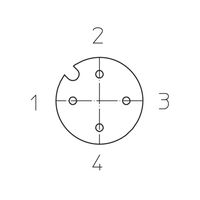 Lutronic 1067 Sensor/actuator connector, geassembleerd M12 Aantal polen (sensoren): 4 Koppeling, recht 2.00 m 1 stuk(s) - thumbnail