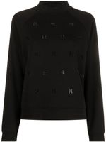 Karl Lagerfeld sweat à ornements strassés - Noir