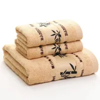 3-delige Luxe Handdoekenset | 100% Gekamd Katoen | Jacquard Geborduurd
