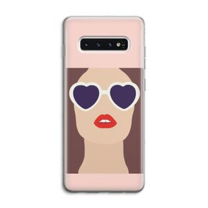 Red lips: Samsung Galaxy S10 4G Transparant Hoesje