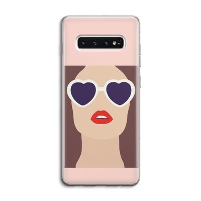 Red lips: Samsung Galaxy S10 4G Transparant Hoesje