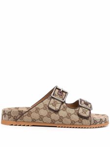 Gucci sandales à imprimé Suprême GG - Tons neutres