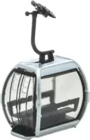 Jägerndorfer gondel Omega V voor 10 pers. zilver 1:87