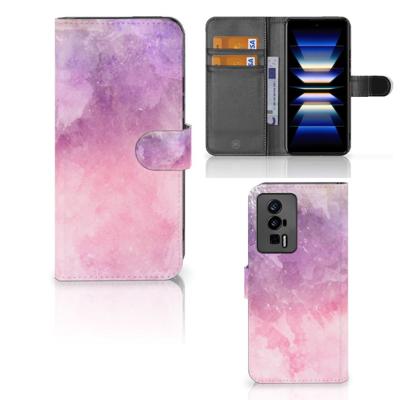 Hoesje Xiaomi Poco F5 Pro Pink Purple Paint | Portemonnee hoesje