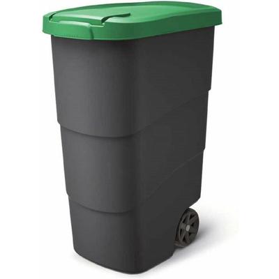 Afvalcontainer/rolemmer Wheeler - groen - 90 liter - 58 x 39 x 78 cm - huis/tuin afval scheiden