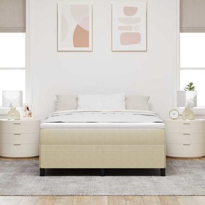 Bedframe Grijs groen 140 x 200 cm Katoenen stof