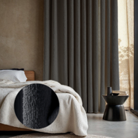 Gordijnen Bouclé - Haken Of Ringen - Antraciet 250x300 Cm - - Dekbed-Discounter.nl
