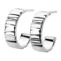 GALA DESIGN J0102 Oorringen Stairway zilver 15 mm