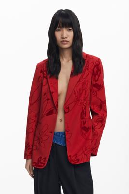 Fluwelen colbert - RED - S
