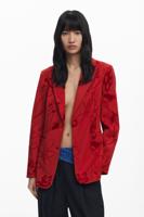 Fluwelen colbert - RED - L Fluwelen colbert - RED - L
