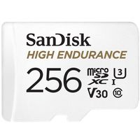 SanDisk MicroSDHC High Endurance 256GB incl SD adapter Micro SD-kaart Wit - thumbnail