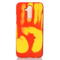 Plak de huid + PC thermische sensor verkleuring geval voor Huawei mate 20 Lite (rood geel)