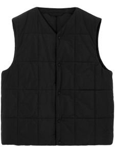 Burberry gilet matelassé à boutons pression - Noir