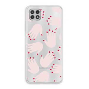 Hands pink: Samsung Galaxy A22 4G Transparant Hoesje
