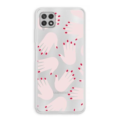 Hands pink: Samsung Galaxy A22 4G Transparant Hoesje