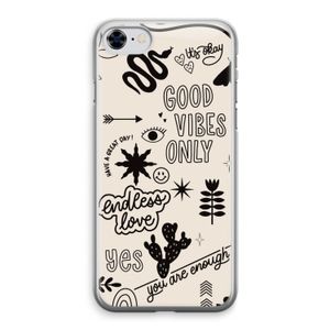 Good vibes: iPhone 8 Transparant Hoesje