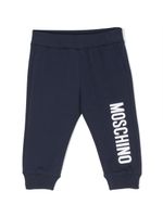 Moschino Kids pantalon de jogging en coton à logo imprimé - Bleu - thumbnail