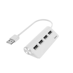 Hama 00200120 interface hub USB 2.0 480 Mbit/s Wit