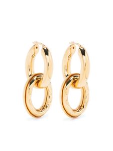 Jil Sander boucles d'oreilles en laiton fait main - Jaune