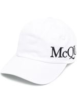 Alexander McQueen casquette à logo brodé - Blanc