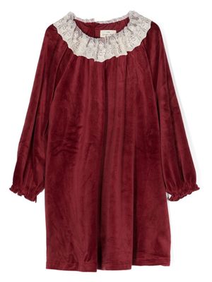 Konges Sløjd robe Venola à col volanté - Rouge