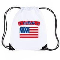 Nylon USA sporttas Amerikaanse vlag wit   - - thumbnail