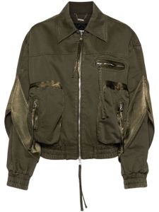 Blumarine veste bomber à empiècements satinés - Vert