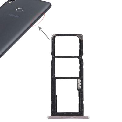 SIM-kaarthouder + SIM-kaarthouder + Micro SD Card lade voor Asus Zenfone Max Pro (M1) ZB601KL ZB602KL (zilver)