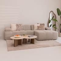 WOOOD Loungebank 'Mojo' Rechts, Bouclé, kleur Beige Melange