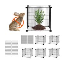 VEVOR set van 5 plantenbeschermingen tegen dieren 390x390x365mm metalen plantenkooi