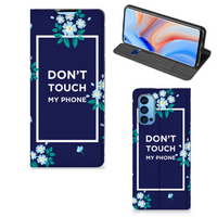 OPPO Reno4 Pro 5G Design Case Flowers Blue DTMP - thumbnail