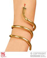 Verkleed armband slang Cleopatra - goud - Egypte thema party - Carnaval accessoires   -