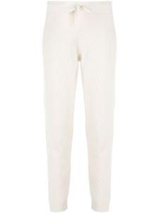 Cashmere In Love pantalon de jogging en maille nervurée - Blanc