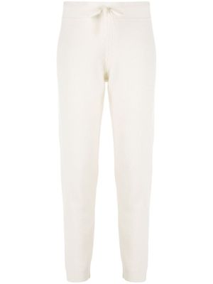Cashmere In Love pantalon de jogging en maille nervurée - Blanc